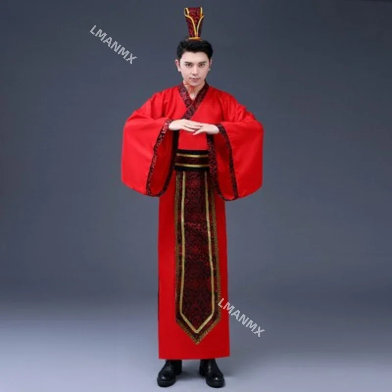 أزياء هانفو الذكور سلالة تانغ هان بطل المرحلة الإمبراطور رجل هانفو النمط الصيني الملابس الصينية التقليدية للرجل تأثيري #3