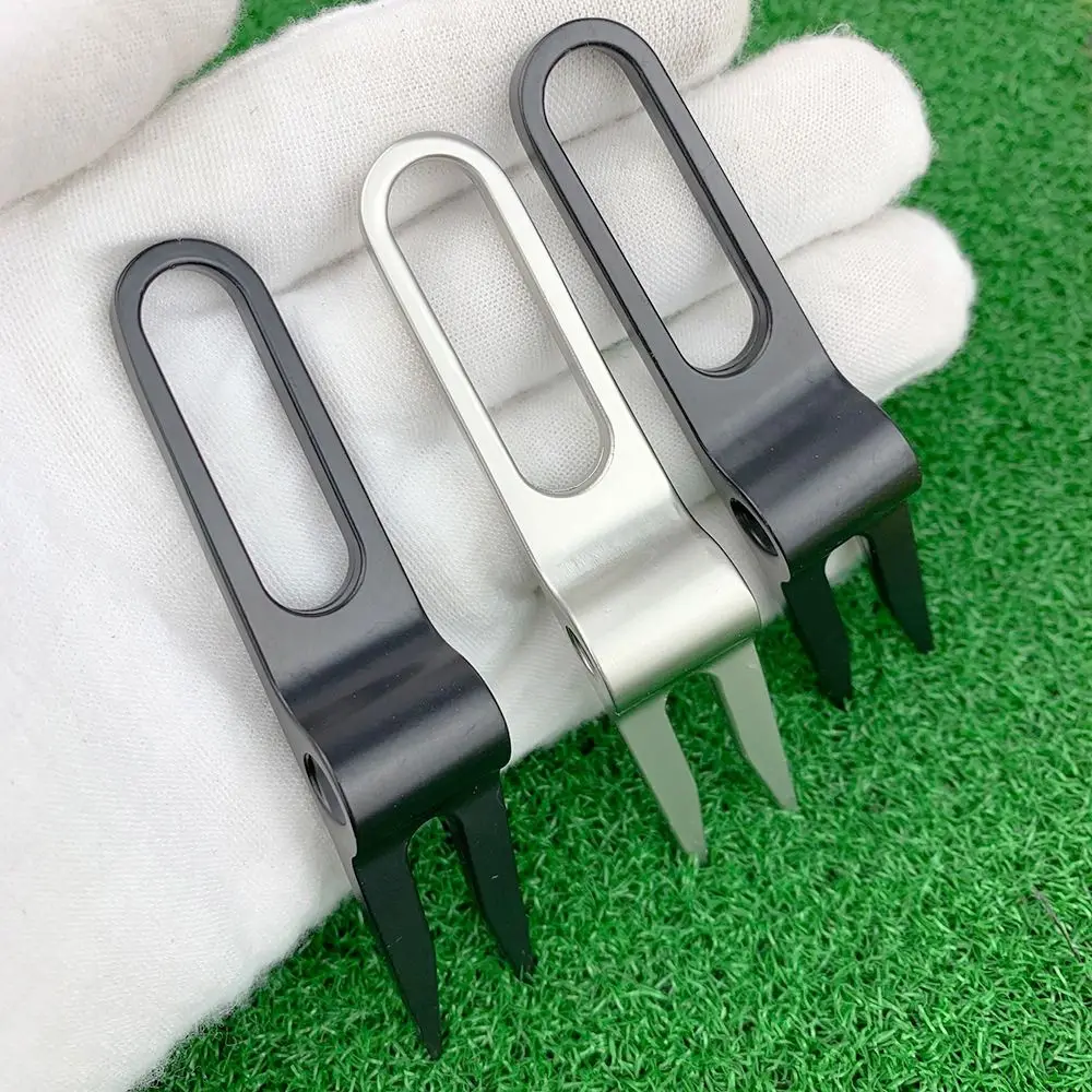 Zinc Alloy Golf Divot Pitch Repairer Tool Pitchfork Turf Tool Golf Fork Three Pores Lifting Hole Golf Divot tool Gift For Golfer