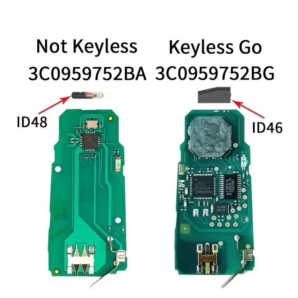 Xuri World Smart Remotre key 3C0959752BA ID:48/3C0959752BG ID:46 For VW Volkswagen Magotan Passat B6 CC 3C B7.