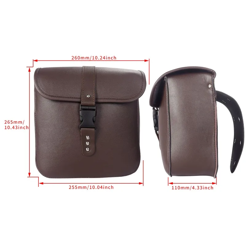 Motorcycle Storage Tool Bag Side Luggage Saddle Bag PU Leather Motor Tail Luggage Suitcase Motorcycle Riding Travel Tank Bag
