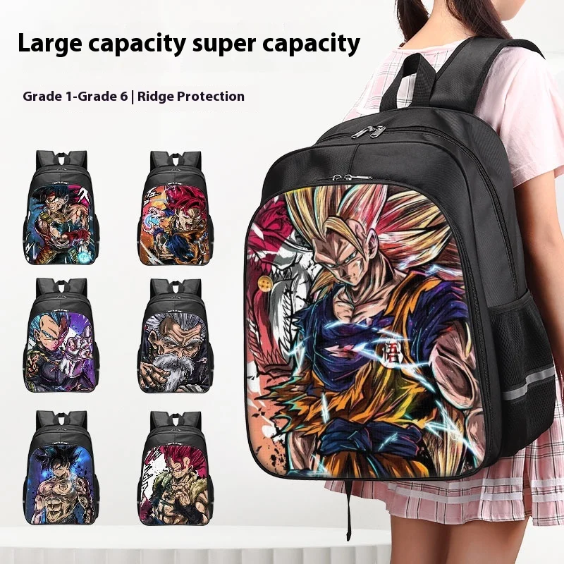 

Dragon Ball Children'S Schoolbag Cartoon Son Goku Backpack Laptop Bag Fashion Large-Capacity Lightweight Printed Backpack Gifts