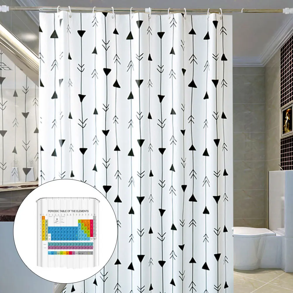

Bathroom 150X180Cm Periodic Table Shower Curtain Waterproof Bathtub Curtain For Bathroom Decoration Creative Print