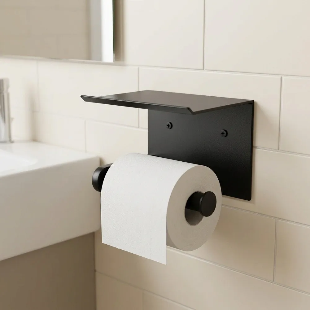 Mounted Aluminum Box for Bathroom Toilet and Towel Holding Optimized for Space Constrained Environments and Humid Air
