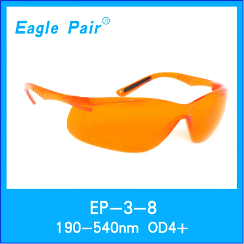 Paire Eagle EP-3-8190-540nm OD5 + lunettes de sécurité Laser à large spectre, lunettes de sécurité à Absorption continue