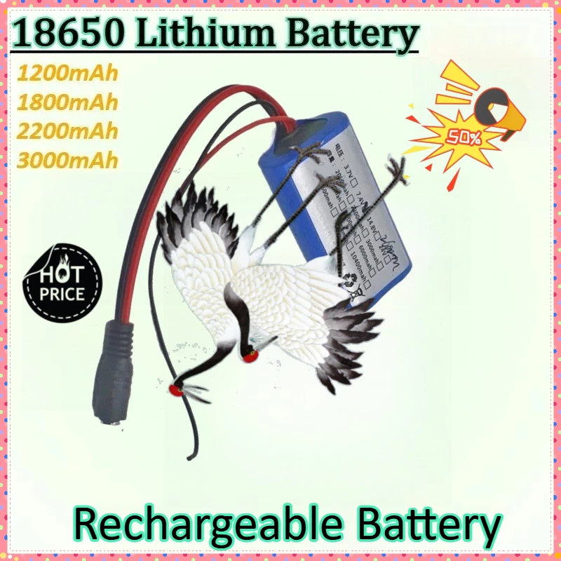 

New 7.4V 3000mAh 18650 Lithium Rechargeable Battery Packs for Karaoke Players Medical Devices Bike Headlights & Instrumentation