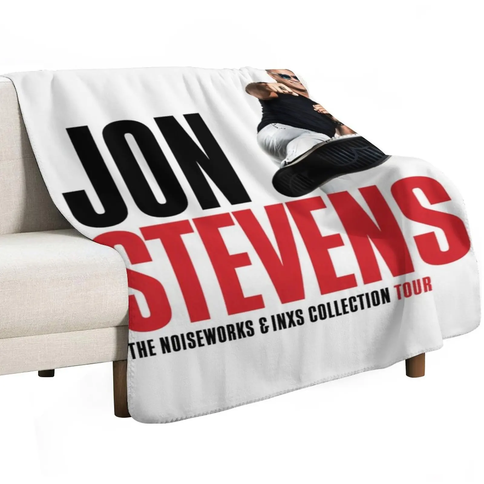 Jon Stevens - The Noiseworks And INXS Collection Tour Throw Blanket Travel Single Stuffeds Furry Luxury St Blankets