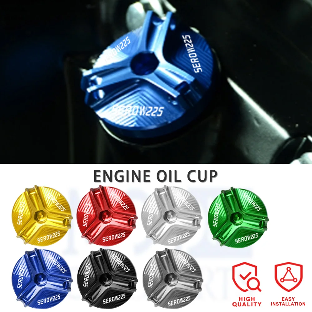 

SEROW 225 Motorcycle Engine Oil Drain Plug Sump Nut Cup Oil Fill Cap Cover For YAMAHA SEROW225 1999-2004 2000 2001 2002 2003