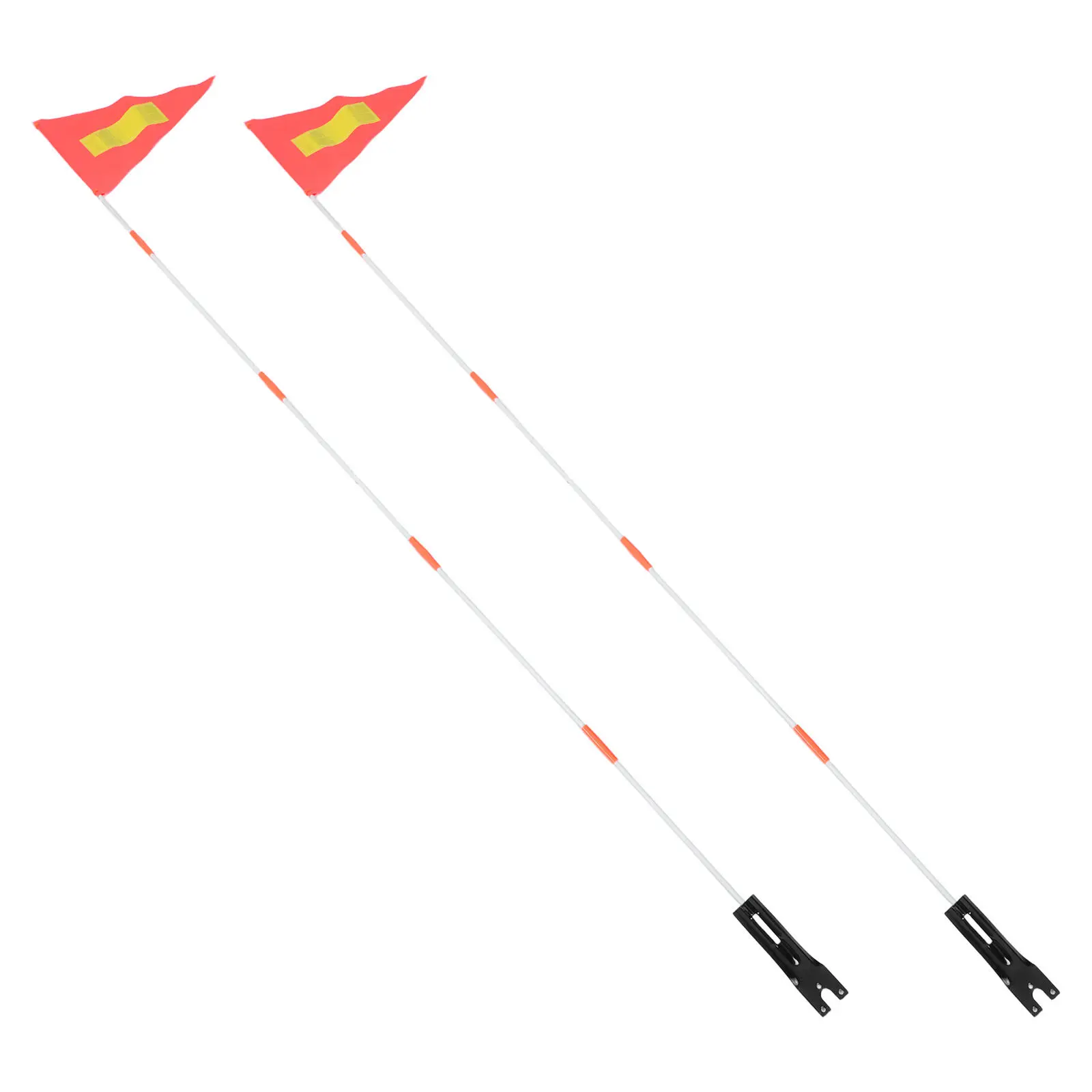2Sets Waterproof Reflective Golf Cart Flags Safety Marker for Scooter Wheelchair Mobility Scooter Trailer Cart Flag