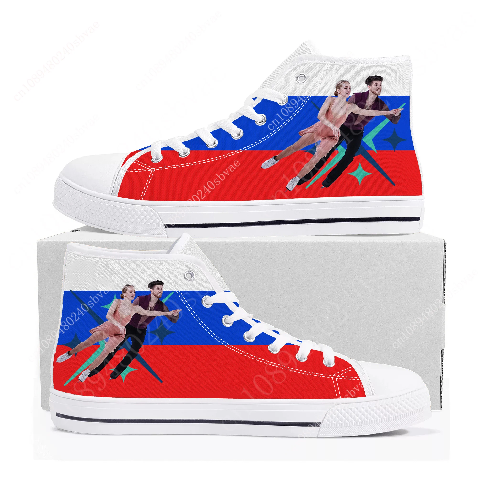 

Александра Степанова Иван Букин Alexandra Stepanova Ivan Bukin Figure Skating High Top Mens Womens Teenager Canvas Custom Shoe