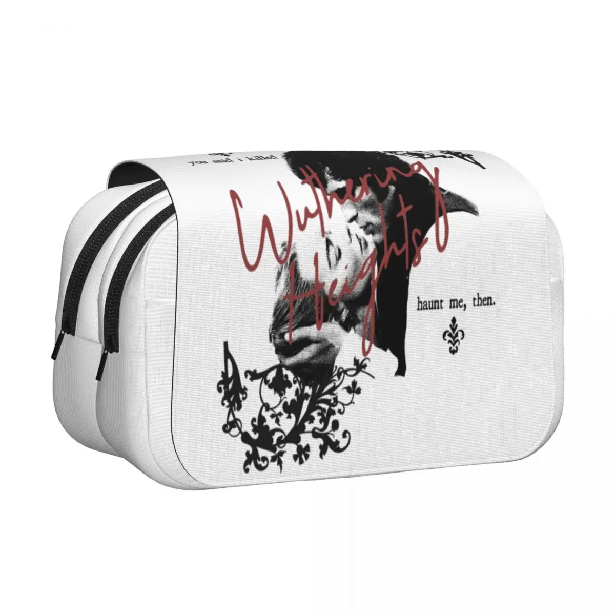 Double Clamshell Pen Case Wuthering Heights Movie Jacob Elordi Pencil Box Pen Holder for Student Bags School Zipper Stationery