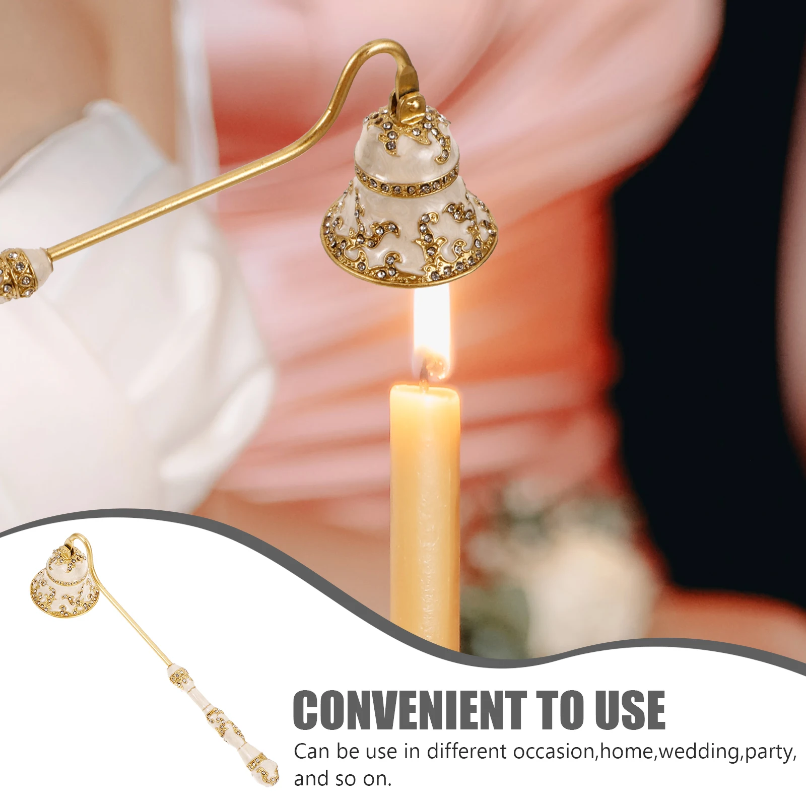 

Vintage Snuffer Metal Flame Extinguisher Long Handle Wick Tool For Scented Jar Tea Light Candles Home Accessory