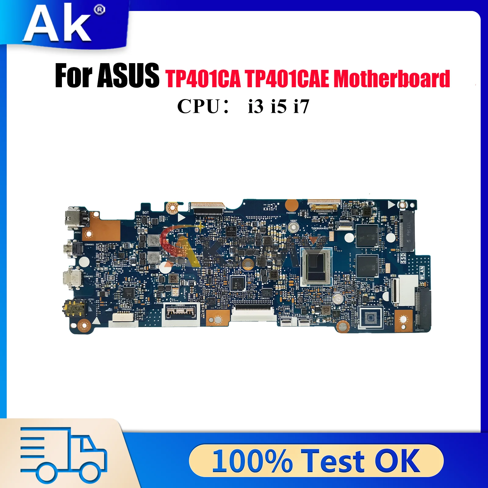 

TP401CA Материнская плата для ноутбука ASUS VivoBook Flip TP401CAE TP401CA TP401C Материнская плата для ноутбука с процессором i3 i5 i7 100% tests OK stk
