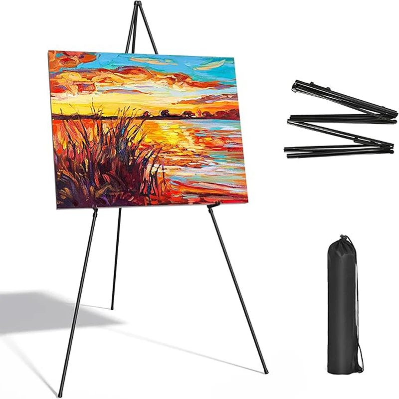Easel Stand Wedding Sign Tripod Easel Stand Artist Instant Tripod Portable Metal Stand for Posters,Display Show,Arts,Painting