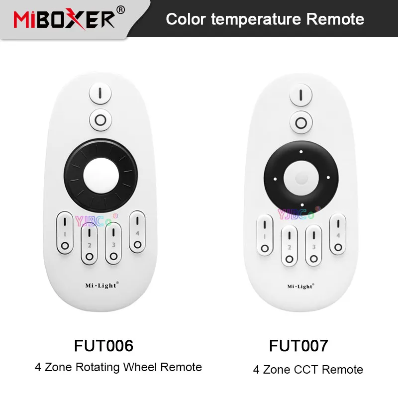 2.4G Color temperature LED Controller 4 Zone Rotating Wheel Remote Light dimmer Switch work for Miight Miboxer CCT Series Light