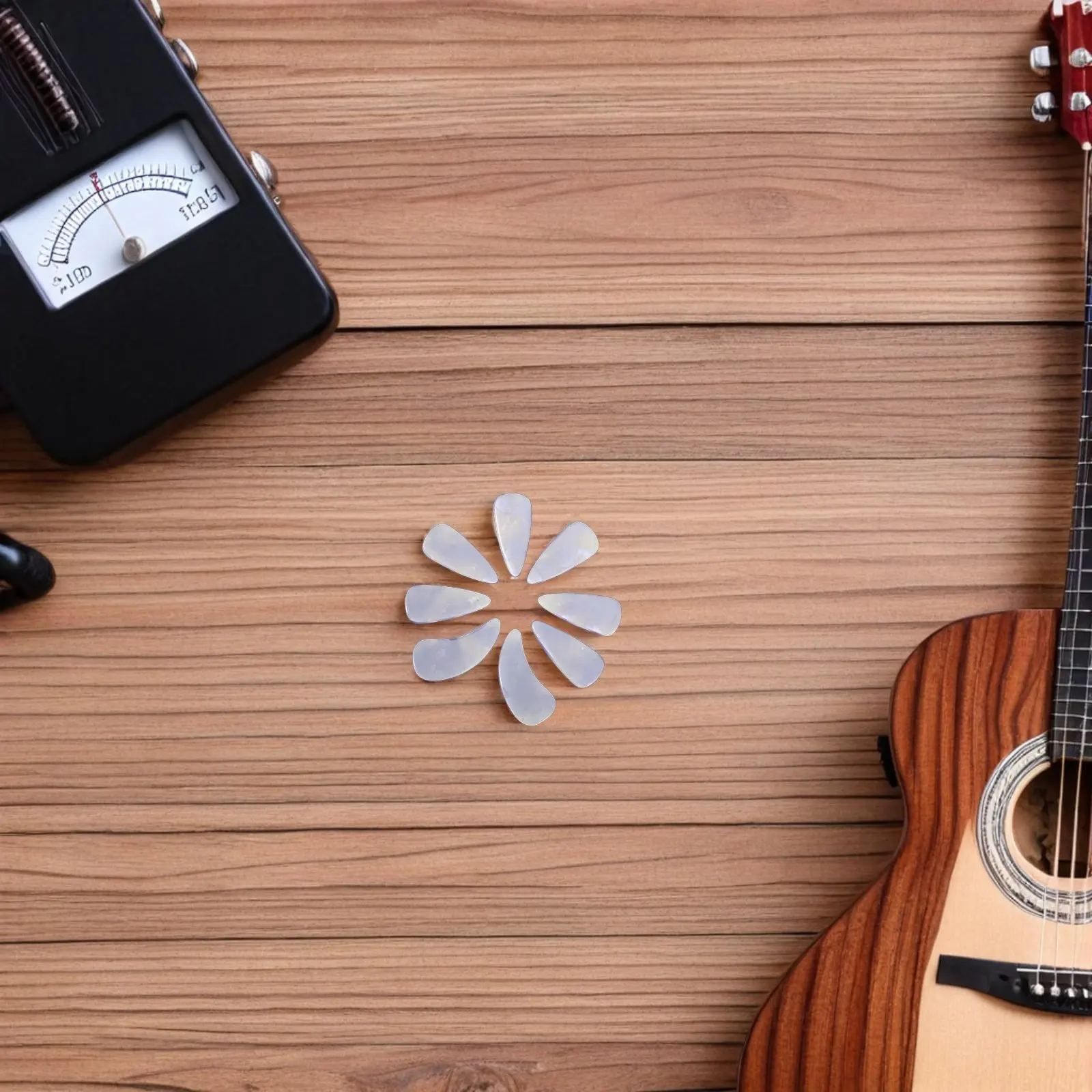 8Pcs Guzheng Finger Picks Double Curve Design Reusable Zither Nail Covers Professional Performance Practice Set