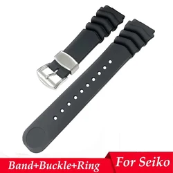 Correa de resina y anillo de soporte de Metal, cierre de acero para pulsera deportiva de buceo, resistente al agua, 20mm, 22mm, para Prospex SPR009, SKX007, SKX009
