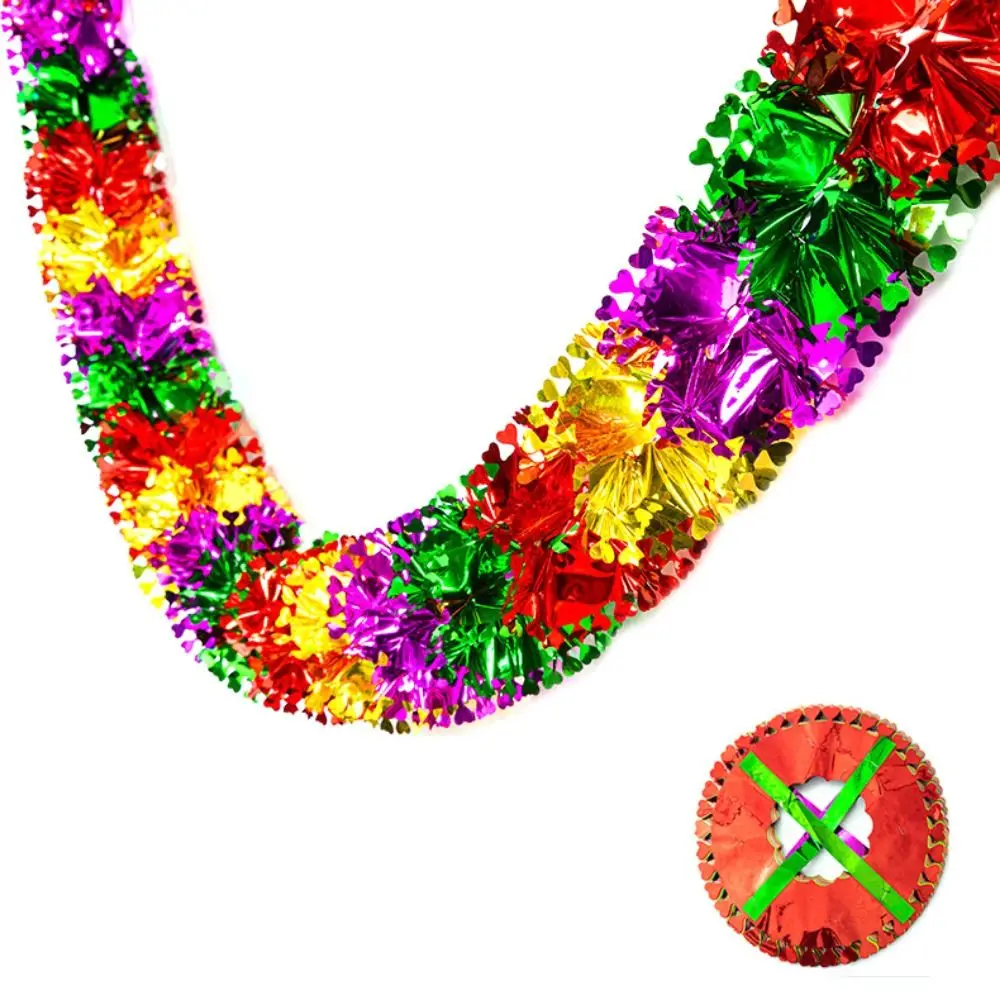 

3D Christmas Foil Garlands Colorful DIY Christmas Tree Decorations Twist Garland Celebration Wreath
