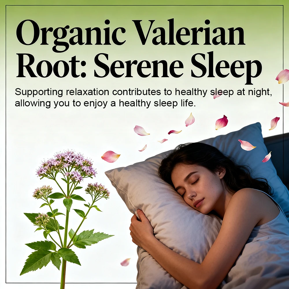 Valerian Root - Relieve Stress and Anxiety, Improve Sleep Quality, Promotes Healthy & Restful Sleep, Herbal Supplement