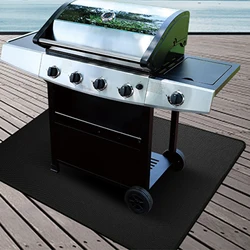Outdoor Barbecue Grills Mat Double-Sided Waterproof Protective Portable High Temperature Resistant Fire Mat for Outdoor Camping