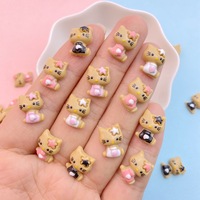 30Pcs New 9*12mm Cute Resin Mini Cat Flat Back Cabochon Ornament Jewelry Making Manicure Hairwear Accessories
