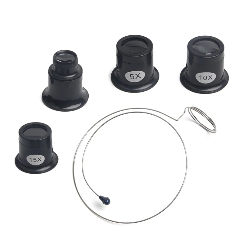 Joalheiros Lupa Portátil Monocular Lupa Joalheiros Olho Lupa Ferramenta Reparos Relojoeiro Lupa Conjunto