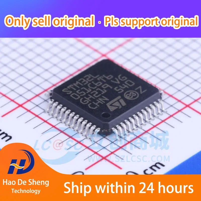 10PCS/LOT STM32L051C6T6  LQFP-48_7x7x05P New Original in Stock