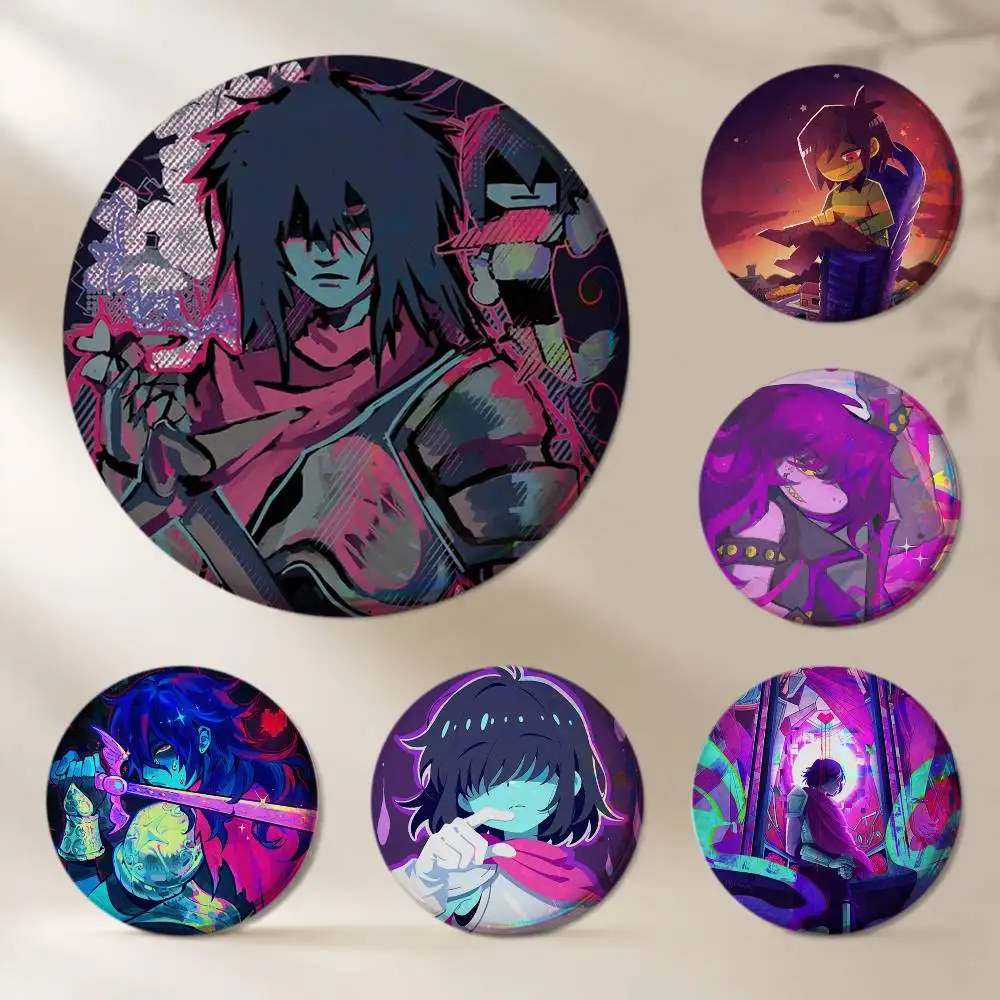 D-Deltarune K-Kris Brooches Cartoon Badge Pins Backpack Hat Accessories Friend Gift