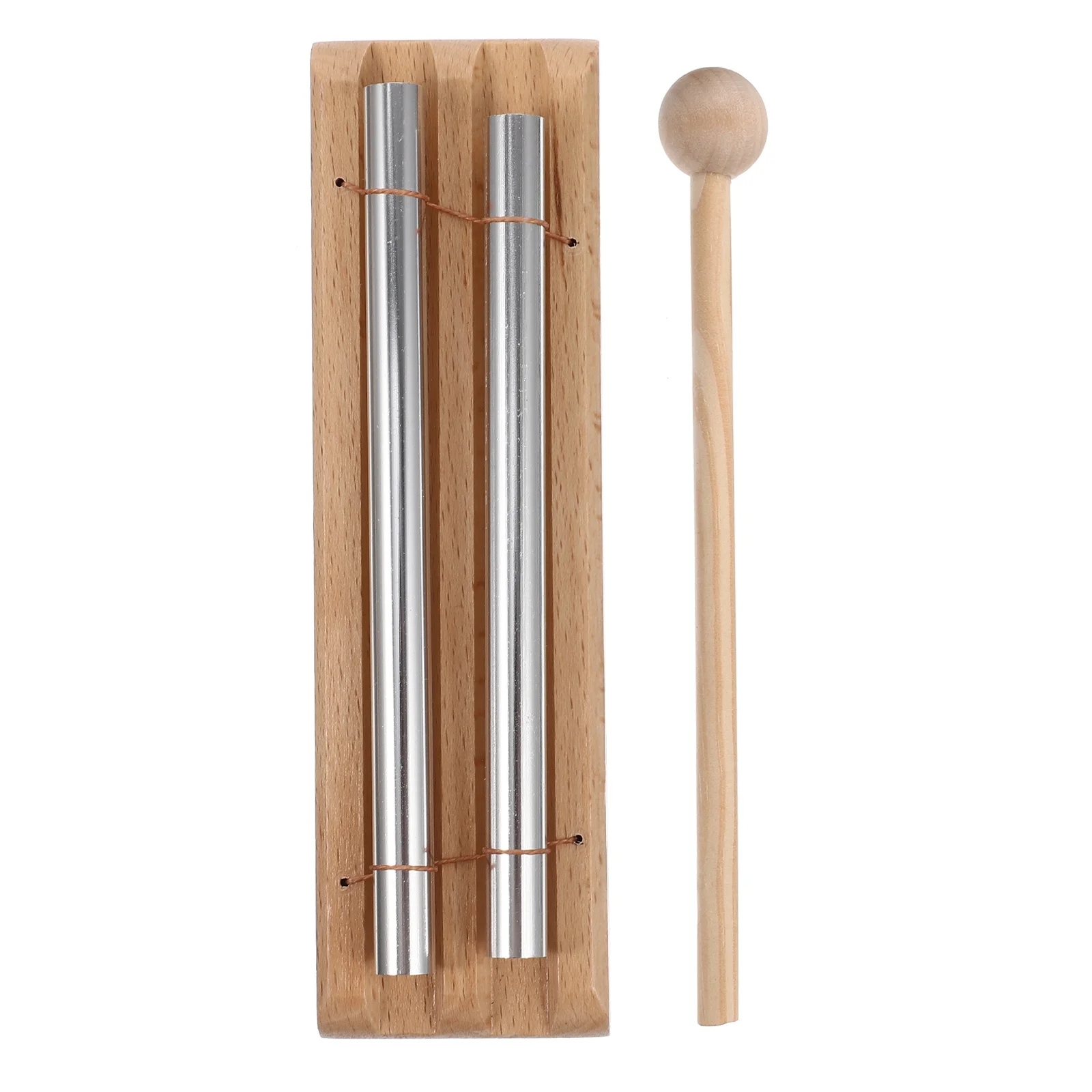 

Meditation Chime 2 Tone Tabletop Wooden Music Percussion Instrument for Kids Yoga Classes Educational Musical Playthings