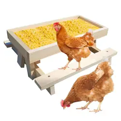 Chicken Picnic Table Large No Waste DIY Chicken Feeder Wild Bird Duck & Squirrel Feeders DIY Chicken Coop Accessories