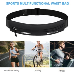 Saco impermeável de cintura para homens e mulheres, Reflexivo Fanny Pack, dinheiro esporte ao ar livre, suporte do telefone, treinamento de jogging, cinto, cinto de volta