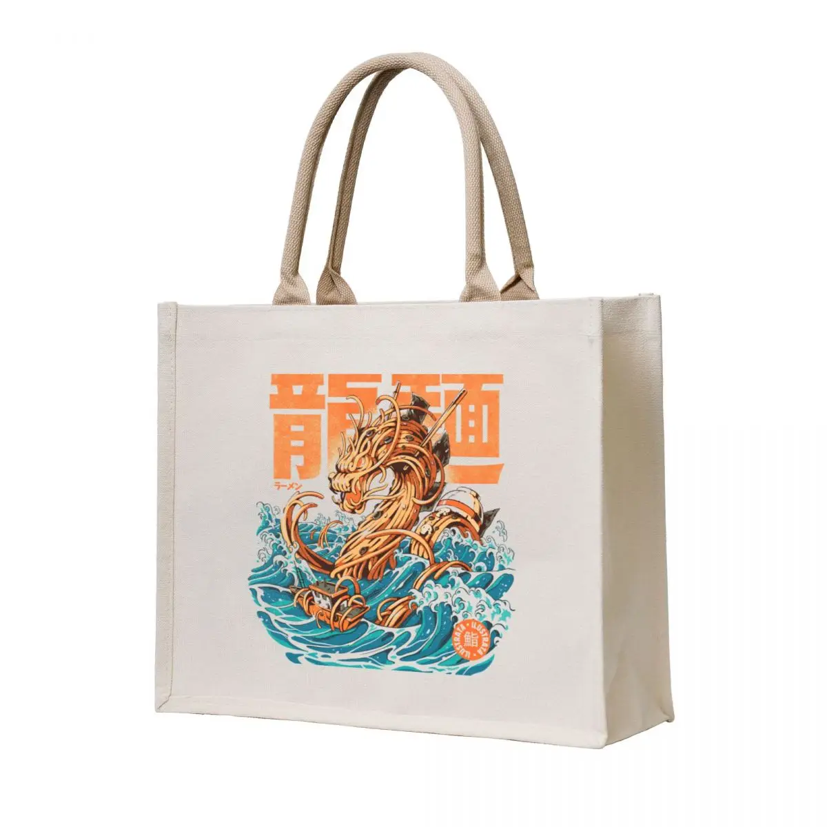 

Great Ramen Dragon off Kanagawa Tote Bag tote bag custom canvas shopping bag Canvas shoulder tote canvas