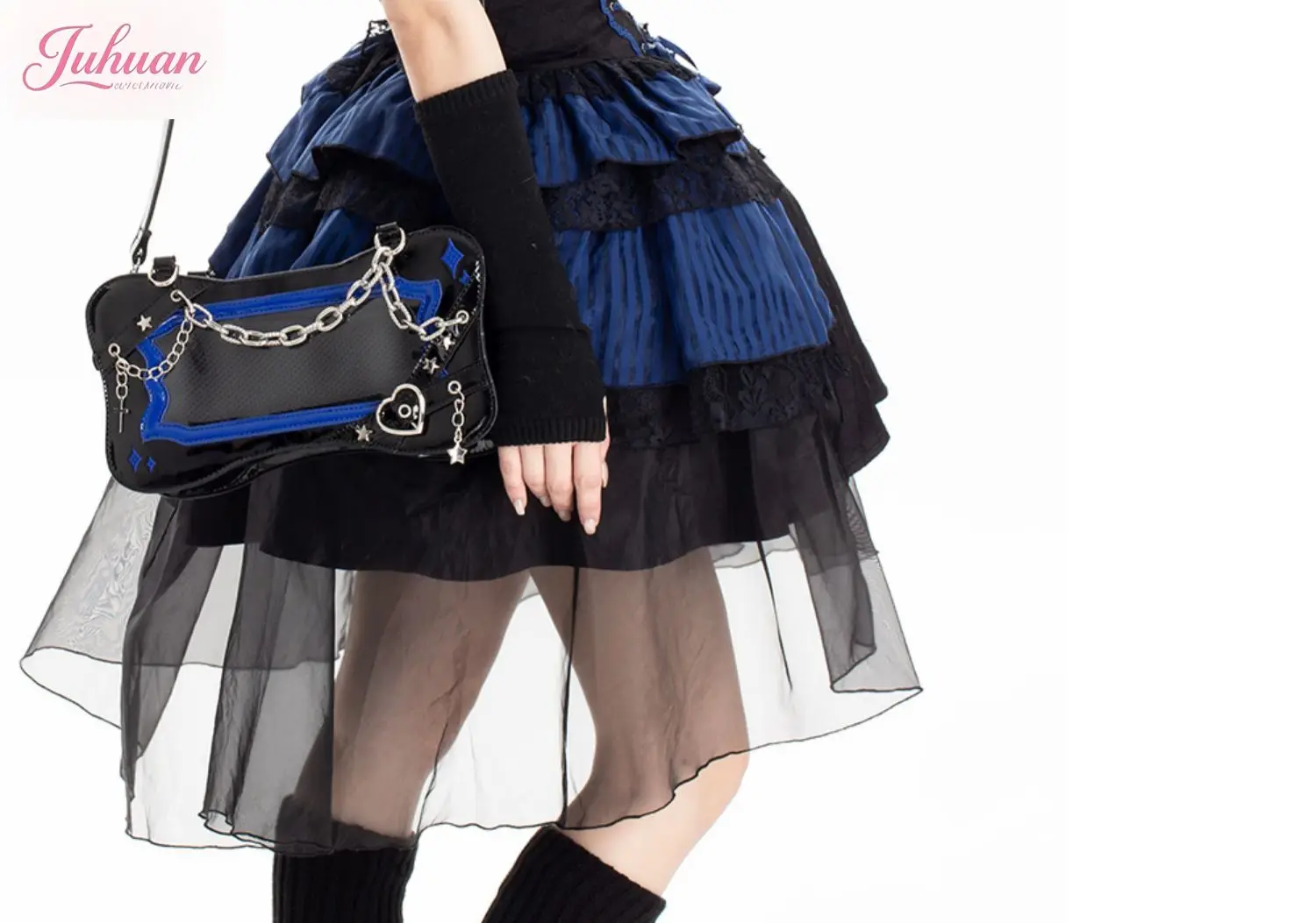 

Original bone-shaped subculture Y2K chain shoulder bags Spice girl two-dimensional comic show crossbody shoulder ltabag woman