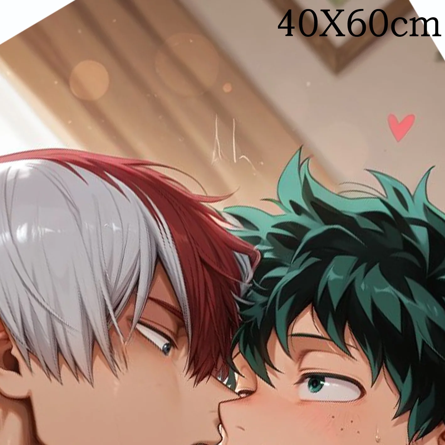 Dakimakura Anime Midoriya&Todoroki Pillow Cover Sofa Cushion Double-side Print Throw Pillow Case 40X60cm