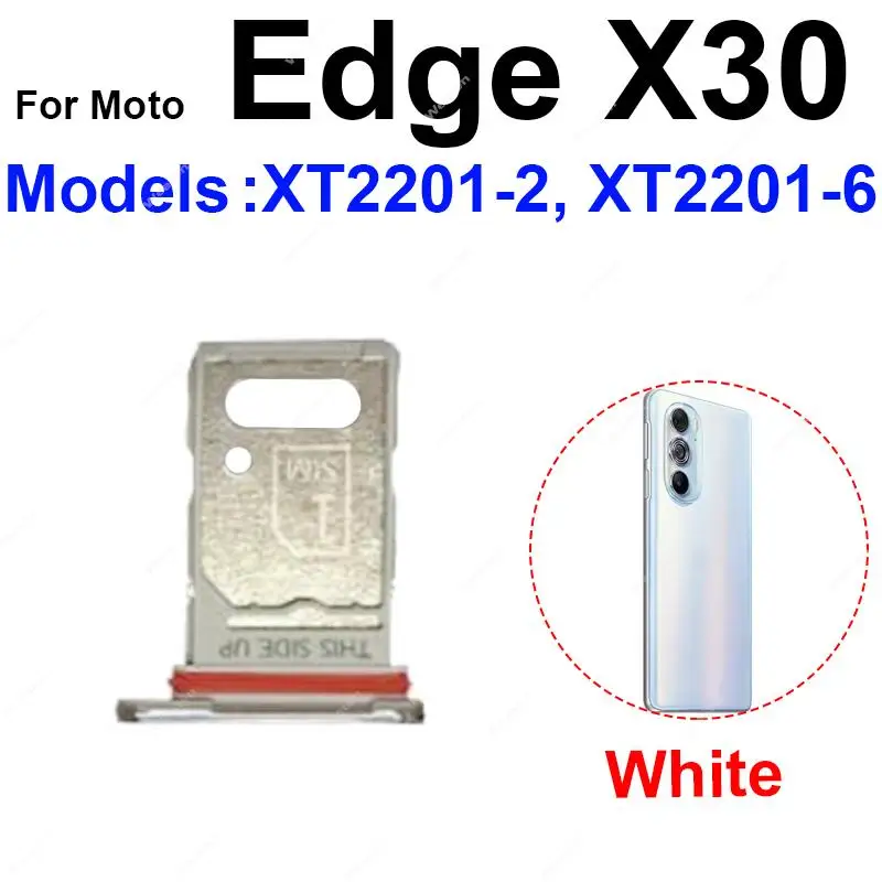 For Motorola MOTO Edge 30 Pro Neo X30 SIM Card Tray Holder Dual Sim Card Slot   Card Reader Adapter Repalcement Parts