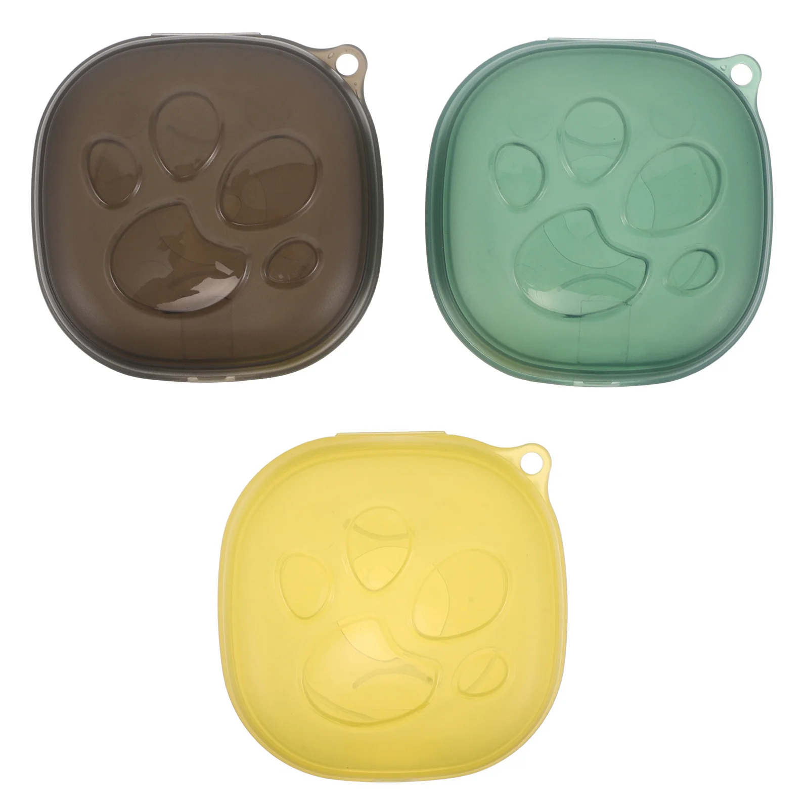 

3Pcs Pacifier Container for Babies Transparent Cat Paw Shaped Storage Case Portable Safe Comfortable Travel Essential Baby