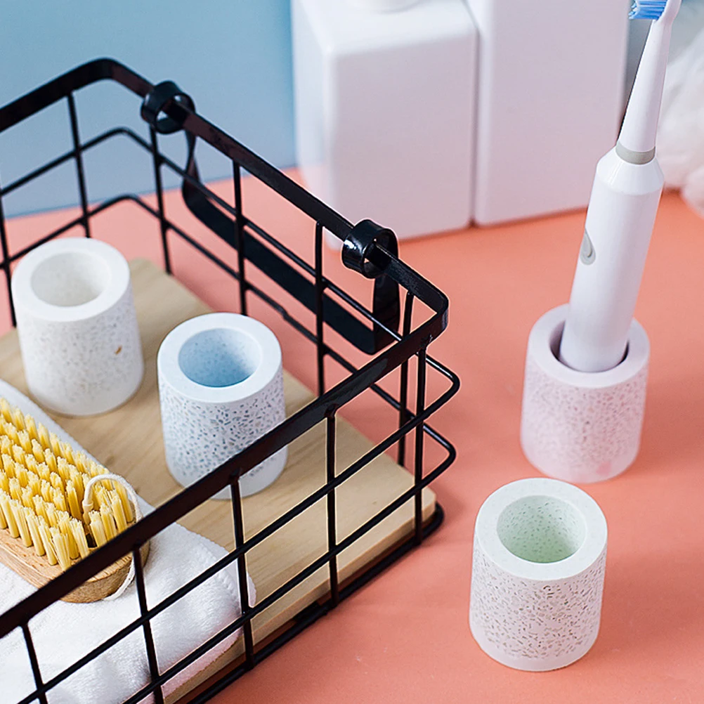 

Kieselguhr Toothbrush Holder Bathroom Desk Organizer Rack Electric Strong Quick Absorb Water Stain Lightweight Porous