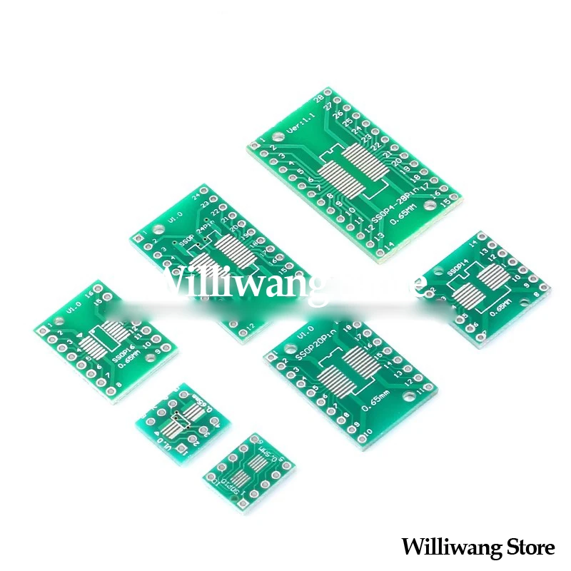 10PCS SMT To Direct Insertion PCB Board SOP/MSOP/SSOP/TSOP/SOT23 To DIP Adapter Board Universal Board