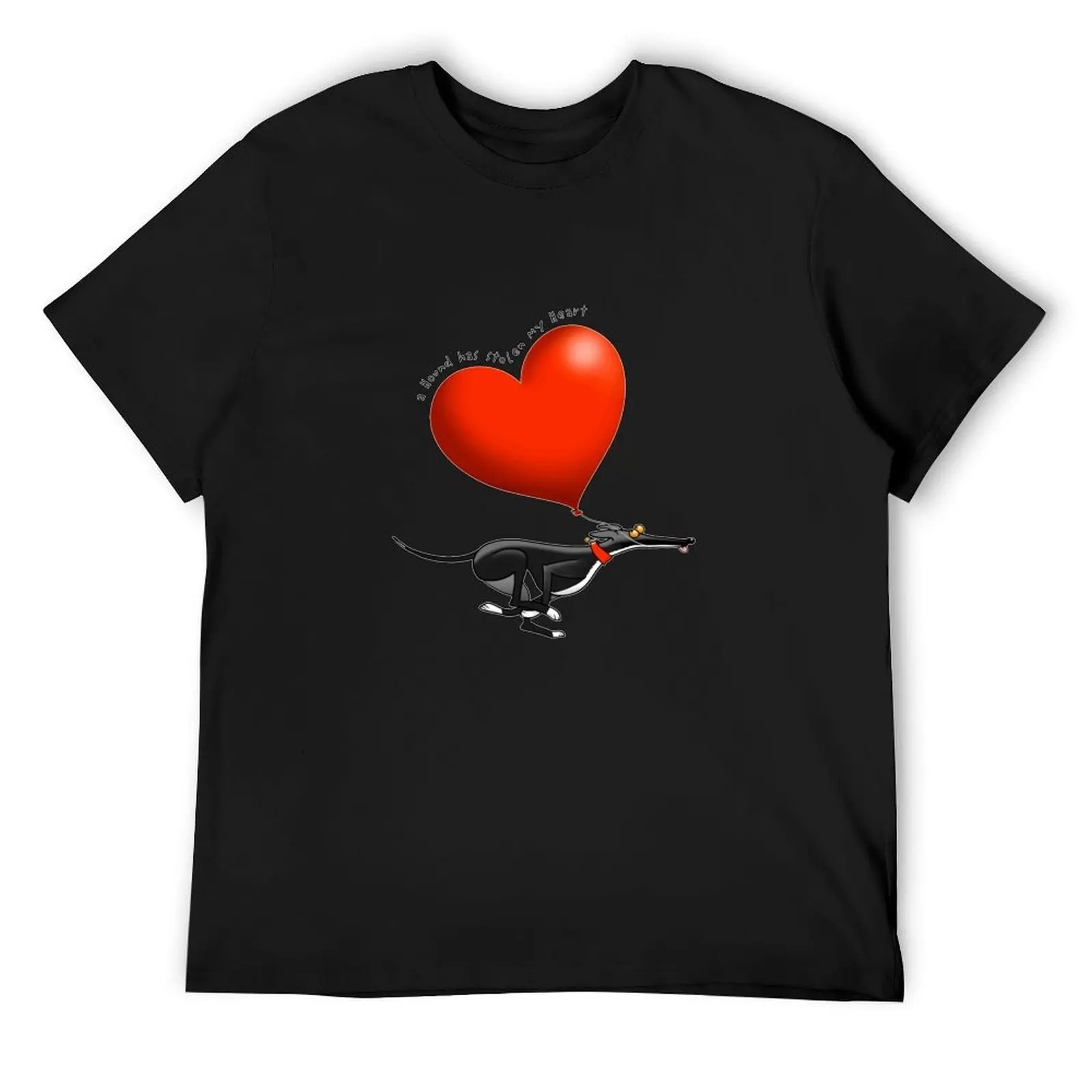 Stolen Heart Black Hound T-Shirt quick drying summer clothes mens graphic t-shirts funny