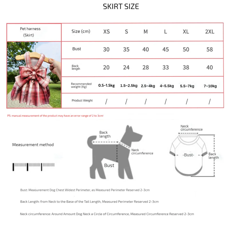 Dog Clothes Pet Clothes Cute Skirt Suspender Skirt Bowknot Dog Dress for Female with Dog Leash