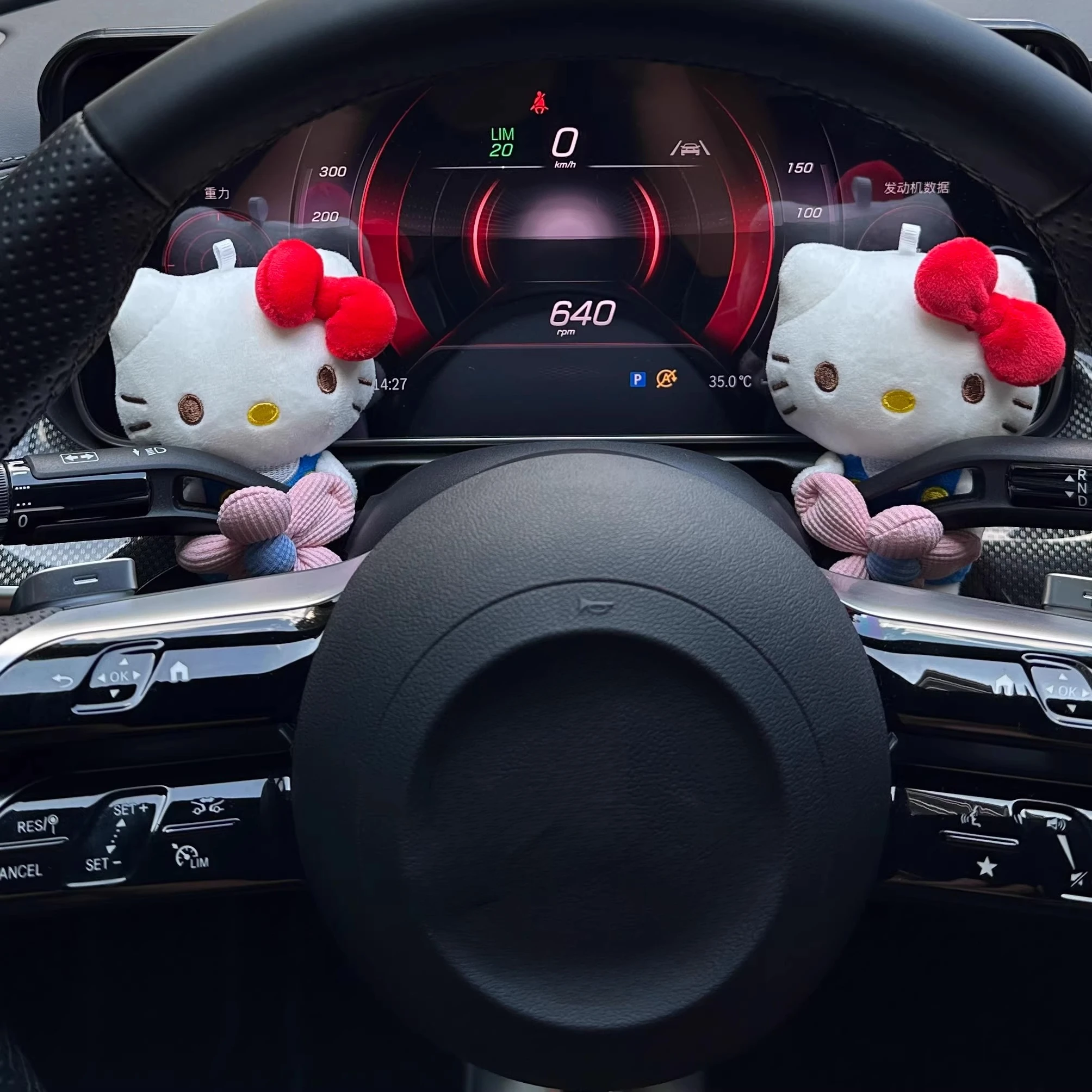 

Hello Kitty Car Cute Wiper Ornaments Cat Turn Signal Switch Ornament Car Interior Decoration Accessories