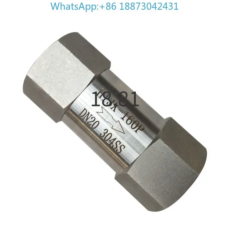 One-way valve Check valve 316L stainless steel straight-through high-pressure one-way valve gas check 4 points