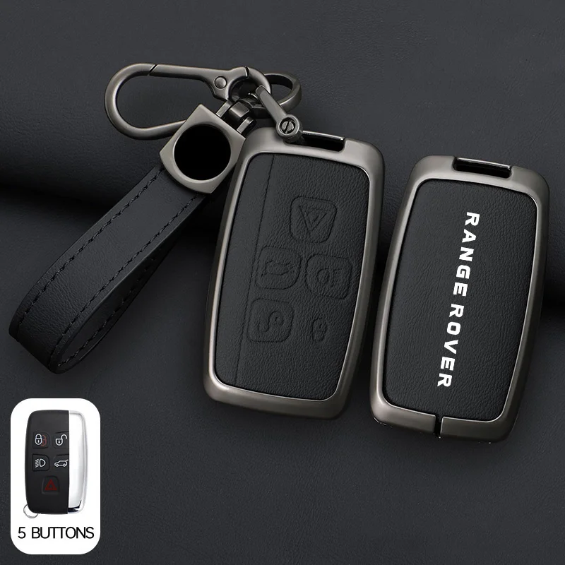 Zinc Alloy Car Remote Key Cover Case For Land Rover Range Rover Sport Defender Evoque Velar Alcantara Discovery Auto Accessories