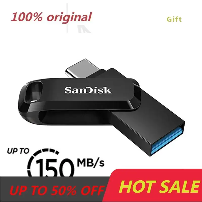 

Sandisk Type-c usb3.1 PenDrive Flash 32GB 64GB 128GB 256g 512gb OTG U disk plastic computer phone dual-use high-speed encryption