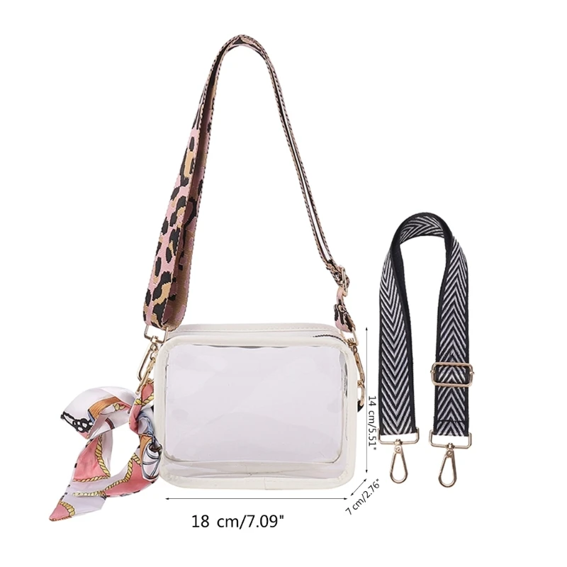 Clear Purse Crossbody Bag for Stadiums and Concerts Transparent Shoulder Bag