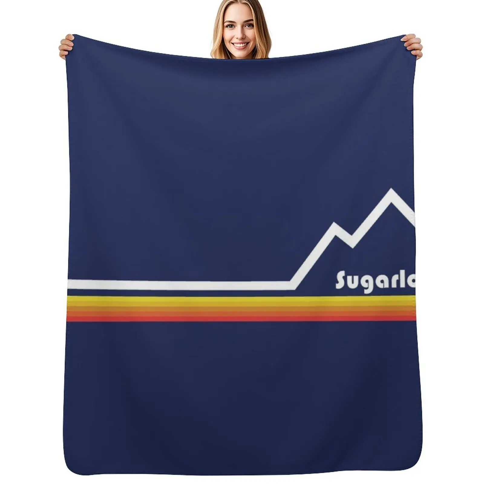 

Sugarloaf Mountain, Maine Throw Blanket Soft Comfort Blanket for Reading Watching TV
