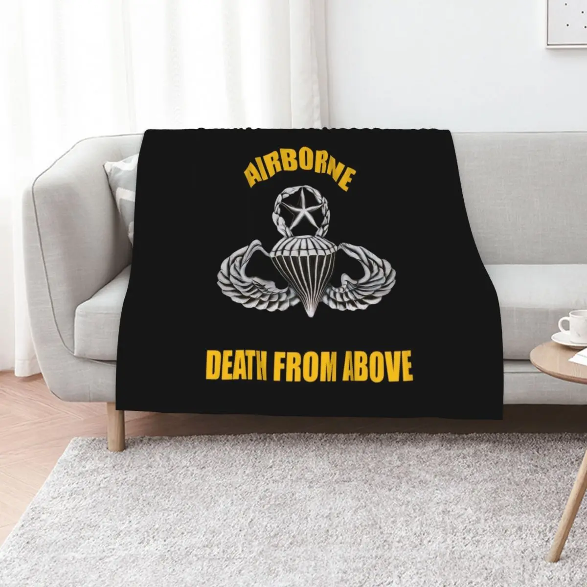 Airborne Death from Above Throw Blanket warm for winter Sleeping Bag bed plaid warm winter Shaggy Plaid Blankets