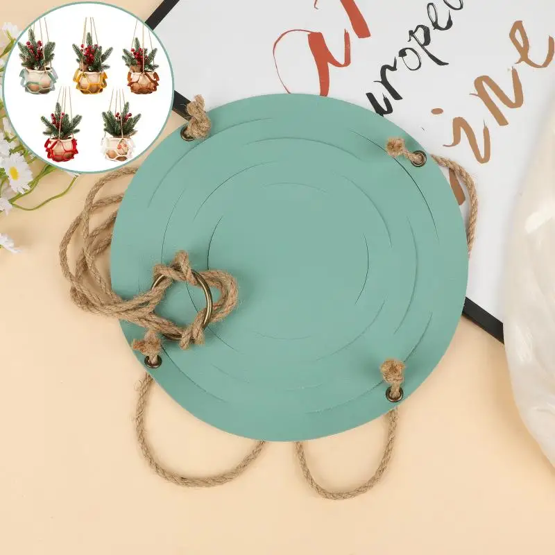 {QTG333} Indoor And Outdoor Plant And Flower Multi-level Tray PU Leather Potted Plant Hanging Basket Hanging Tray