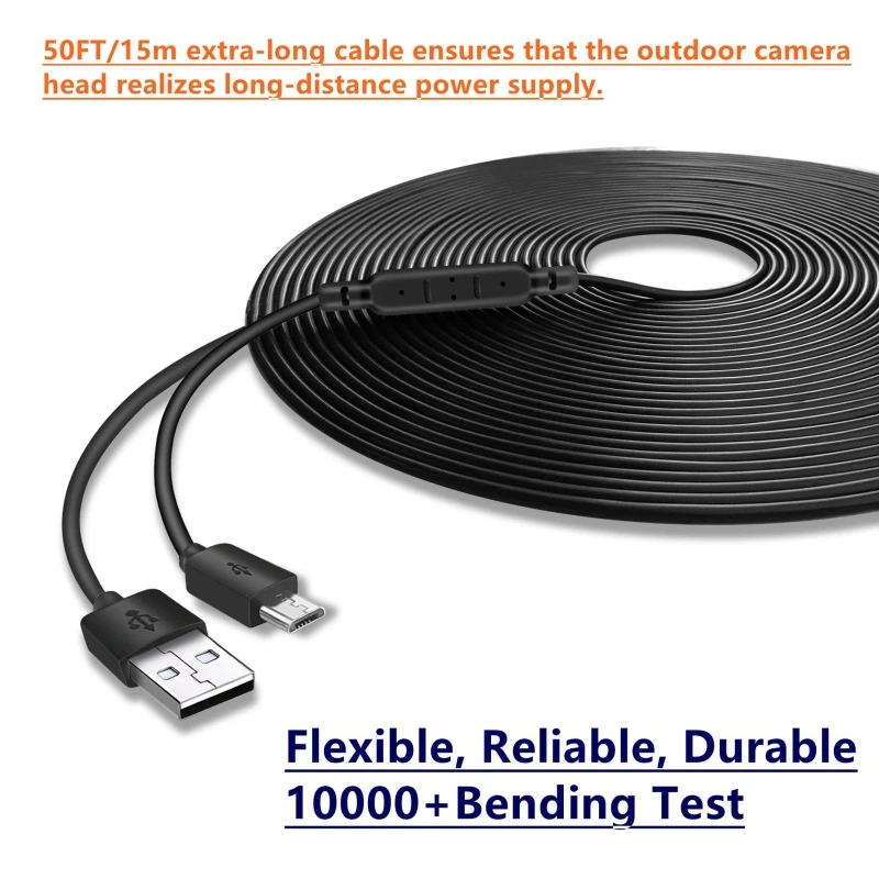 carregamento USB para micro USB eficiente para câmera/telefone fio 590,55 polegadas