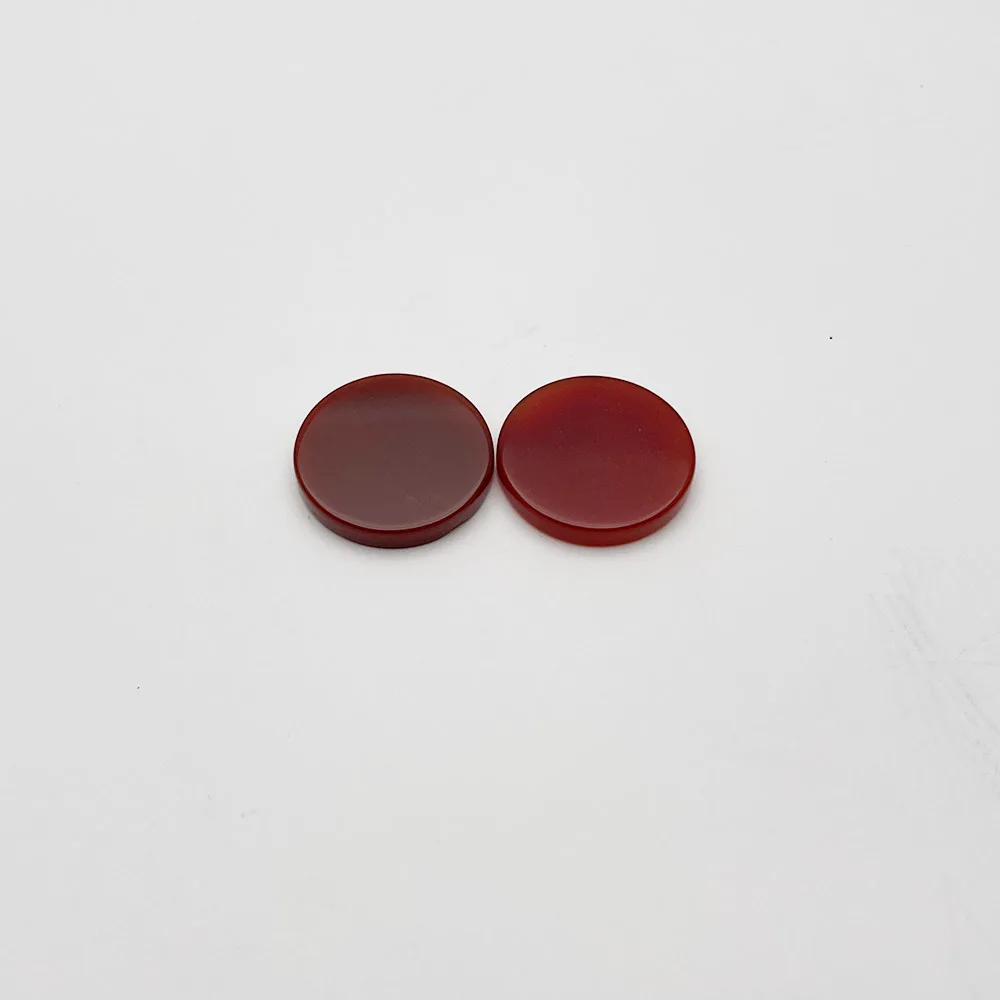 fashion NEW good Natural gem stone red agate Double flat round cabochon 25MM 12PC Ring Earring DIY necklace Accessories no hole