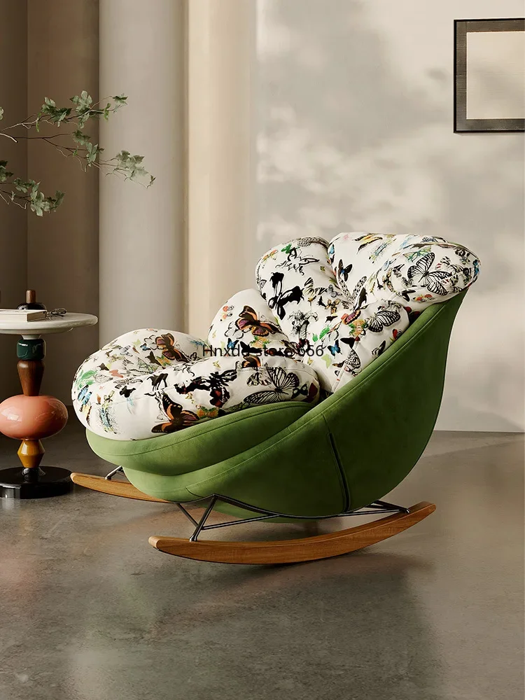 Butterfly rocking chair Lazy recliner sofa Single household living room leisure chair